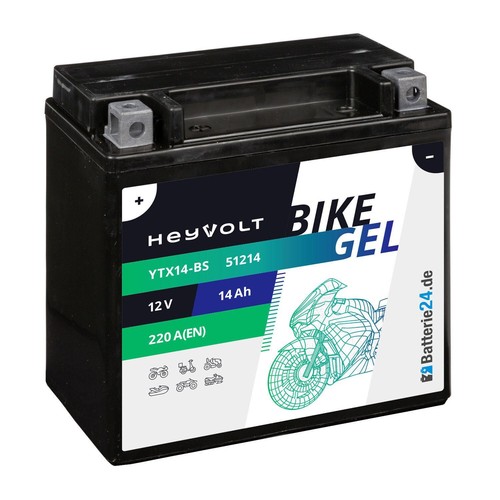 Gel motorradbatterie 14ah - gel,