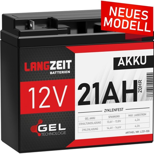 Akku 12v 21ah bleiakku gel - 12v,