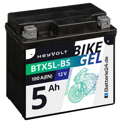 Gel rollerbatterie 5ah 12v - gel,