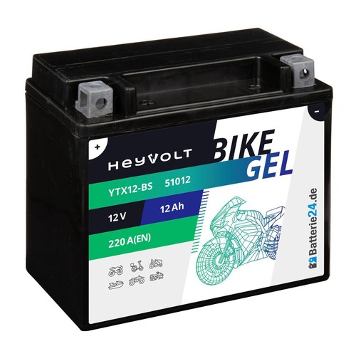 Gel motorradbatterie 12ah 12v - gel,