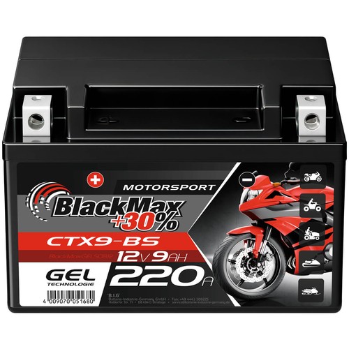 Blackmax ytx9 motorrad - blackmax, gel