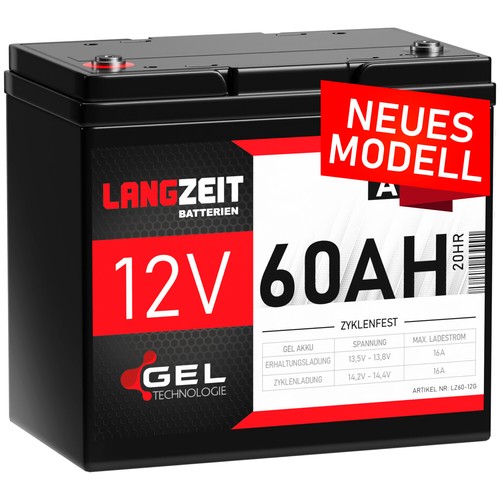 Gel akku 12v 60ah blei - 12v,